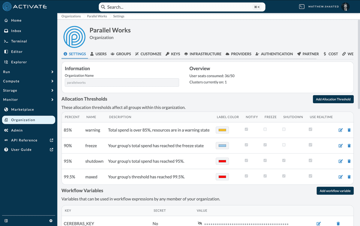 Policy-Based Governance Screenshot