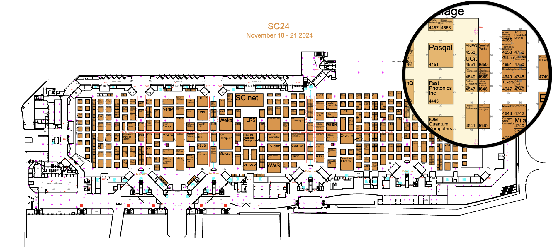 PW&#39;s booth on the SC map.