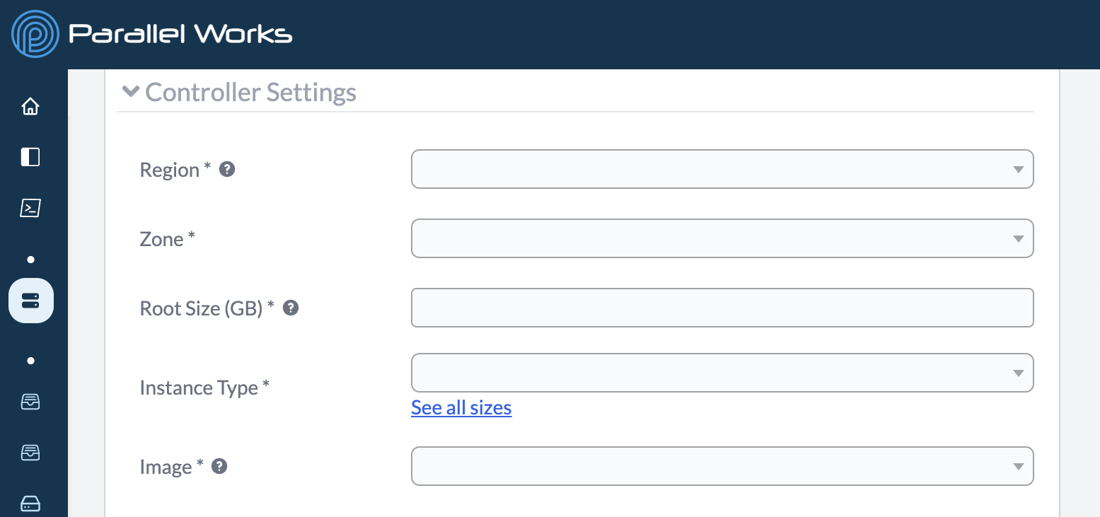 Screenshot of a cluster&#39;s controller settings.