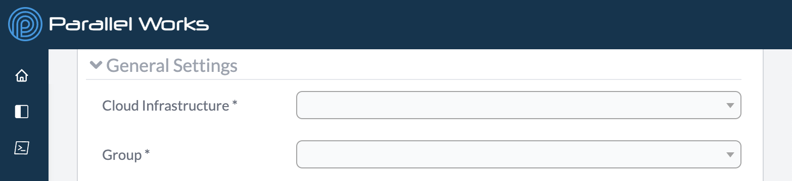 Screenshot of a cluster&#39;s general configuration settings in the Definition tab.