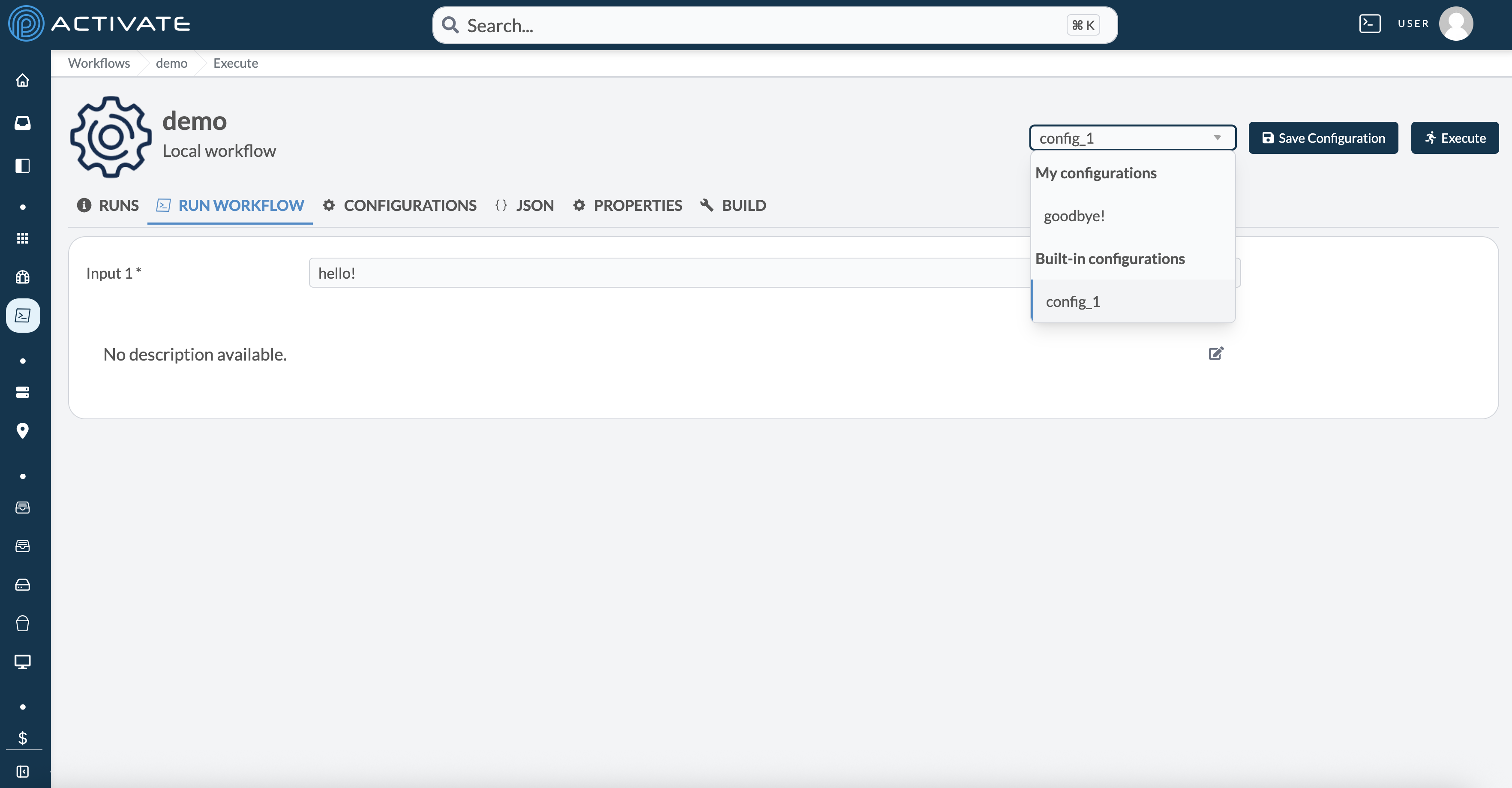 Screenshot of Loading Config