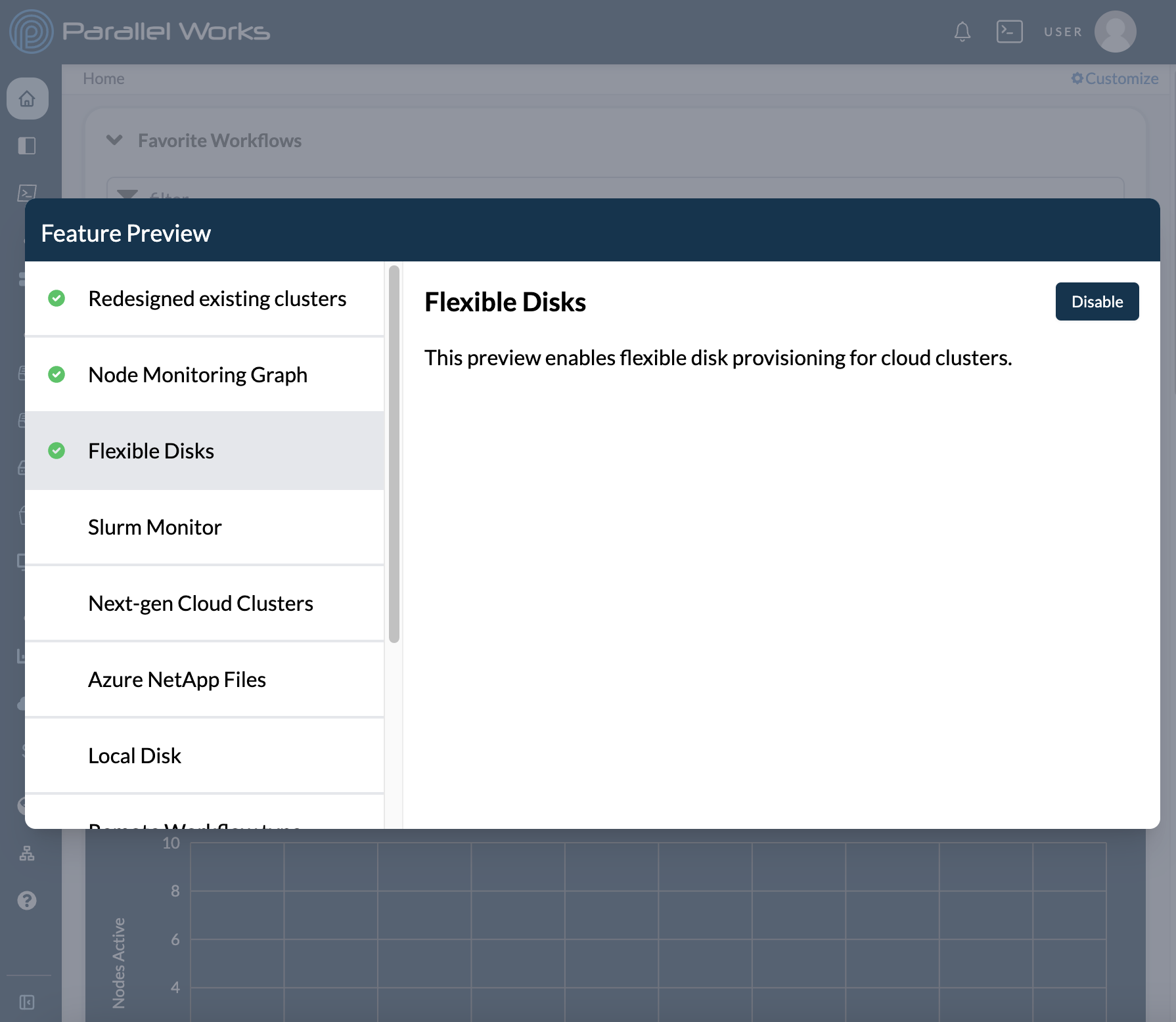 Screenshot of the new Feature Preview on the PW platform.