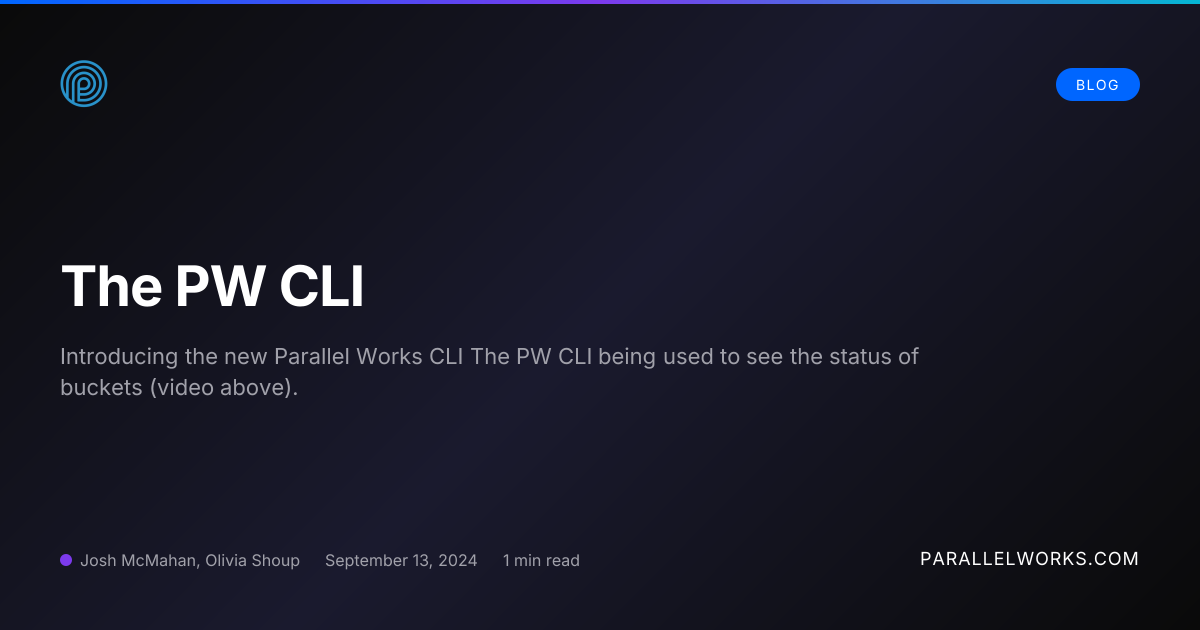 The PW CLI | Blog