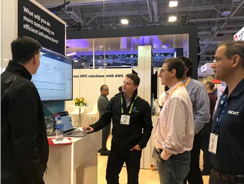 Matthew Shaxted and Michael McQuade at AWS booth
