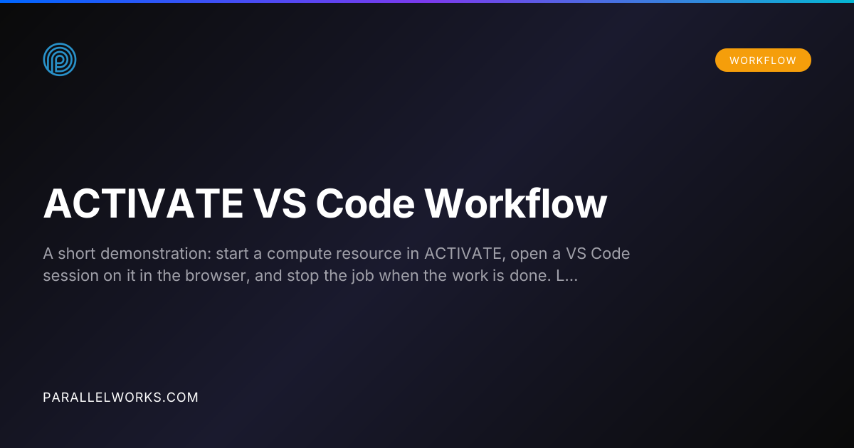 ACTIVATE vsCode Workflow | Resources